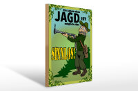 Holzschild Jagd 30x40cm Leben ohne möglich aber sinnlos
