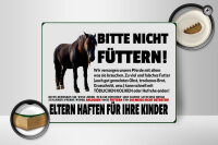 Holzschild Pferd 40x30cm bitte nicht füttern Eltern haften