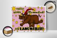 Holzschild Spruch 40x30cm Fresst meinen Sternenstaub