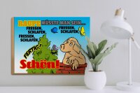 Holzschild Spruch 40x30cm Raupe müsste man sein fressen