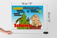 Holzschild Spruch 40x30cm Raupe müsste man sein fressen