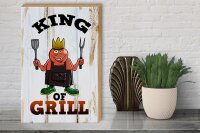 Holzschild Hinweis 30x40cm King of Grill