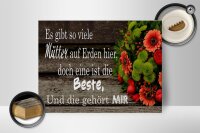 Holzschild Spruch 40x30cm es gibt viele Mütter doch eine
