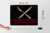 Holzschild Spruch 40x30cm keine Liebe aufrichtiger als