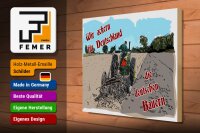 Holzschild Spruch 40x30cm ackern für Deutschland Bauern
