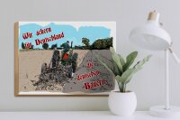 Holzschild Spruch 40x30cm ackern für Deutschland Bauern