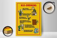 Holzschild Hinweis 30x40cm Klo Ordnung im Sitzen pinkeln