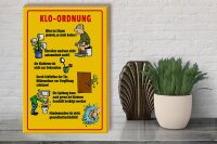Holzschild Hinweis 30x40cm Klo Ordnung im Sitzen pinkeln