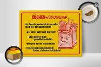 Holzschild Hinweis 40x30cm Küchen Ordnung Geschirr Spüle