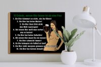 Holzschild Pinup 40x30cm 10 Gründe Bier besser als Frau