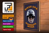 Holzschild Spruch 30x40cm Biker Opa wie ein normaler Opa