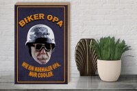 Holzschild Spruch 30x40cm Biker Opa wie ein normaler Opa
