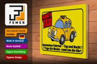 Holzschild Spruch 40x30cm Mamas Taxi kostenlose Fahrten