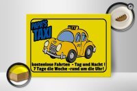 Holzschild Spruch 40x30cm Papa`s Taxi kostenlose Fahrten