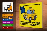 Holzschild Spruch 40x30cm Papa`s Taxi kostenlose Fahrten