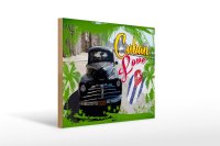 Holzschild Cuban 40x30cm Love Auto Fingerabdruck