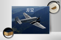 Holzschild Flugzeug 40x30cm JU 52 in der Luft