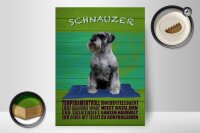 Holzschild Spruch 30x40cm Schnauzer Hund temperamentvoll