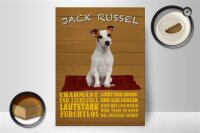 Holzschild Spruch 30x40cm Jack Russel Hund charmant