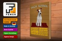 Holzschild Spruch 30x40cm Jack Russel Hund charmant