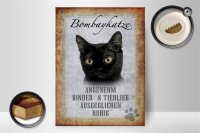 Holzschild Spruch 30x40cm Bombaykatze Katze Schild