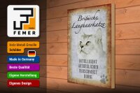 Holzschild Spruch 30x40cm britische Langhaarkatze Schild