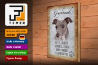 Holzschild Spruch 30x40cm Greyhound Hund Schild