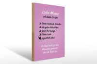 Holzschild Spruch 30x40cm Liebe Mama ich danke Schild
