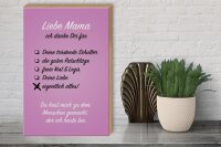 Holzschild Spruch 30x40cm Liebe Mama ich danke Schild