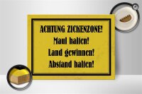 Holzschild Hinweis 40x30cm Achtung Zickenzone Schild