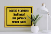 Holzschild Hinweis 40x30cm Achtung Zickenzone Schild