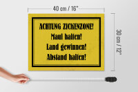 Holzschild Hinweis 40x30cm Achtung Zickenzone Schild