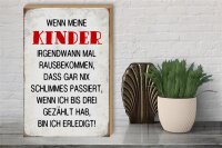 Holzschild Spruch 30x40cm wenn meine Kinder rausbekommen