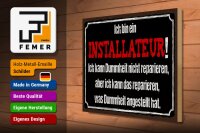 Holzschild Spruch 40x30cm bin Installateur kann reparieren