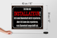Holzschild Spruch 40x30cm bin Installateur kann reparieren