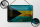Blechschild Flagge Bahama 18x12cm Flag of Bahamas Rost Dekoration