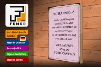 Holzschild Spruch 30x40cm Zuhause ist es am schönsten
