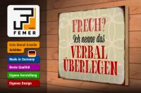 Holzschild Spruch 40x30cm frech nenn das verbal überlegen