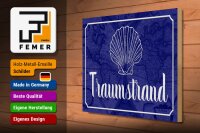 Holzschild Spruch 40x30cm Traumstrand Meer Urlaub