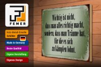 Holzschild Spruch 40x30cm wichtig Träume haben und kämpfen