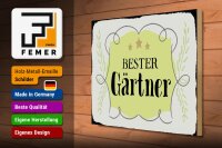 Holzschild Spruch 40x30cm bester Gärtner Schild