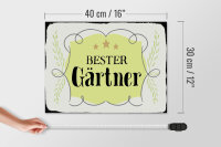 Holzschild Spruch 40x30cm bester Gärtner Schild