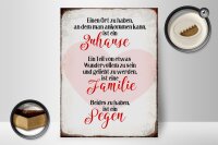 Holzschild Spruch 30x40cm Zuhause Familie Segen Herz