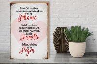Holzschild Spruch 30x40cm Zuhause Familie Segen Herz