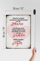 Holzschild Spruch 30x40cm Zuhause Familie Segen Herz