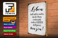 Holzschild Spruch 30x40cm Leben lernen im Regen zu tanzen