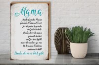 Holzschild Spruch 30x40cm Mama Danke dass es Dich gibt