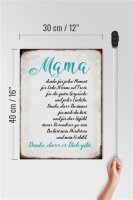 Holzschild Spruch 30x40cm Mama Danke dass es Dich gibt