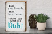 Holzschild Spruch 30x40cm gibt gute Freunde auch noch Dich