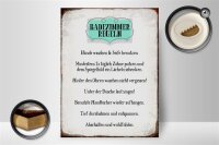 Holzschild Spruch 30x40cm Badezimmer Regeln Hände waschen